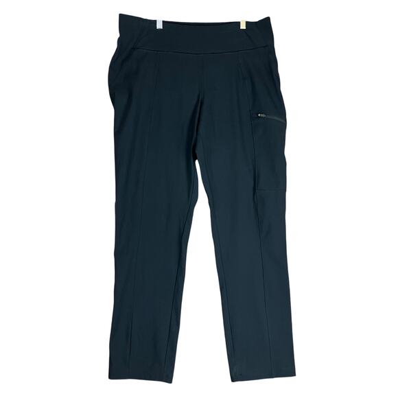 Columbia Womens Pant Black High Rise Pull On Tech Pocket Lined Stretch XLarge - Picture 1 of 11